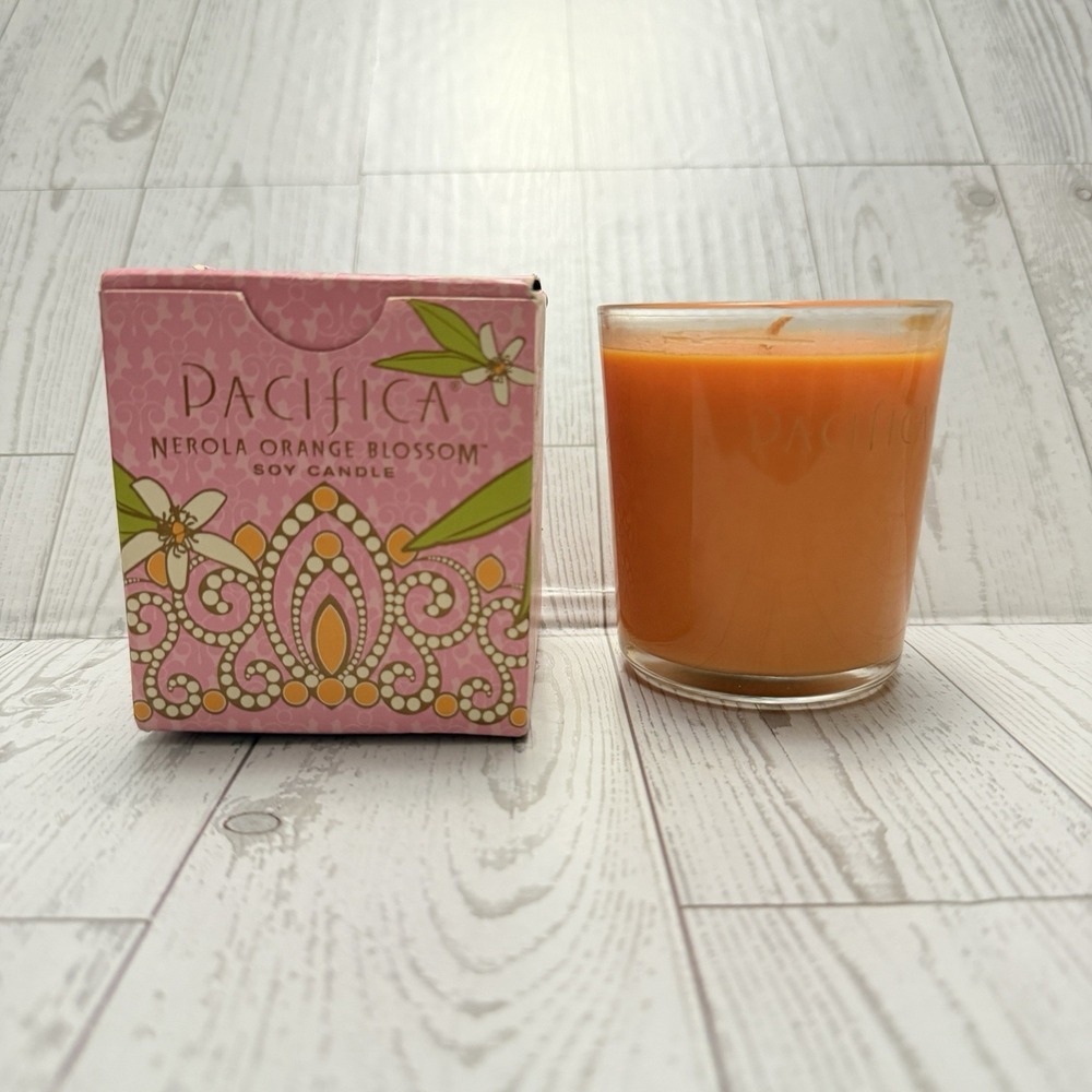 Pacifica Nerola Orange‎ Blossom Soy Candle 5.5 oz Glass NIB Discontinued